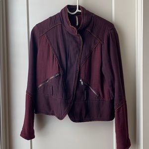 Free People cotton moto jacket